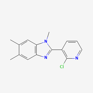 molecular formula C15H14ClN3 B3036296 2-(2-chloropyridin-3-yl)-1,5,6-trimethyl-1H-1,3-benzodiazole CAS No. 339100-74-2