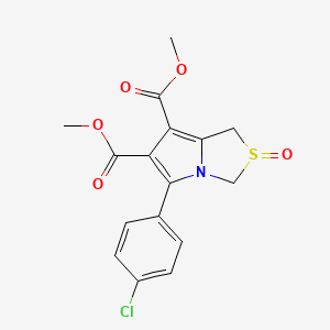 molecular formula C16H14ClNO5S B3036306 Dimethyl 5-(4-chlorophenyl)-2-oxo-1,3-dihydropyrrolo[1,2-c][1,3]thiazole-6,7-dicarboxylate CAS No. 339102-15-7