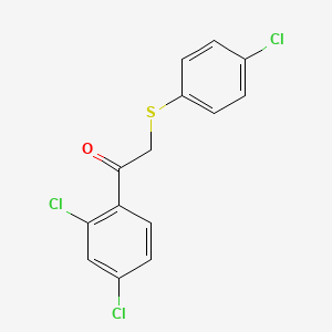 molecular formula C14H9Cl3OS B3036352 2-[(4-Chlorophenyl)sulfanyl]-1-(2,4-dichlorophenyl)-1-ethanone CAS No. 339108-11-1
