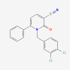 molecular formula C19H12Cl2N2O B3036356 1-(3,4-Dichlorobenzyl)-2-oxo-6-phenyl-1,2-dihydro-3-pyridinecarbonitrile CAS No. 339108-80-4