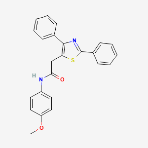 molecular formula C24H20N2O2S B3036377 2-(2,4-diphenyl-1,3-thiazol-5-yl)-N-(4-methoxyphenyl)acetamide CAS No. 339276-93-6
