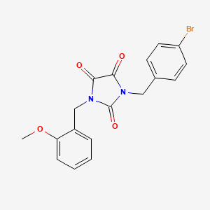 1-[(4-Bromophenyl)methyl]-3-[(2-methoxyphenyl)methyl]imidazolidine-2,4,5-trione