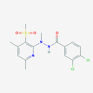 3,4-dichloro-N'-[4,6-dimethyl-3-(methylsulfonyl)-2-pyridinyl]-N'-methylbenzenecarbohydrazide