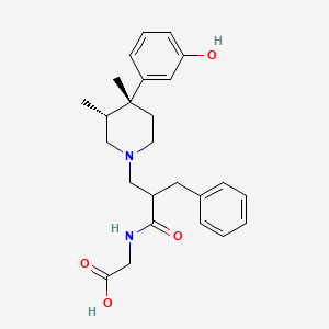 2-[[2-benzyl-3-[(3R,4R)-4-(3-hydroxyphenyl)-3,4-dimethylpiperidin-1-yl]propanoyl]amino]acetic acid