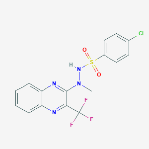 4-chloro-N'-methyl-N'-[3-(trifluoromethyl)-2-quinoxalinyl]benzenesulfonohydrazide