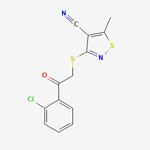 3-{[2-(2-Chlorophenyl)-2-oxoethyl]sulfanyl}-5-methyl-4-isothiazolecarbonitrile