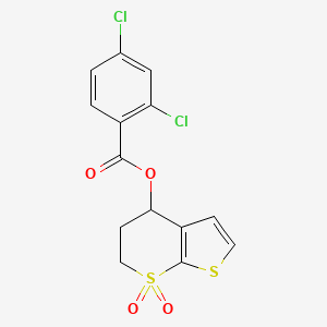(7,7-dioxo-5,6-dihydro-4H-thieno[2,3-b]thiopyran-4-yl) 2,4-dichlorobenzoate