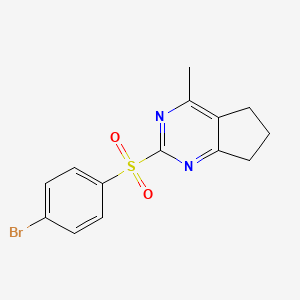 2-[(4-bromophenyl)sulfonyl]-4-methyl-6,7-dihydro-5H-cyclopenta[d]pyrimidine