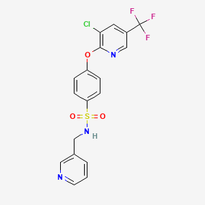 4-((3-Chloro-5-(trifluoromethyl)-2-pyridinyl)oxy)-N-(3-pyridinylmethyl)benzenesulfonamide