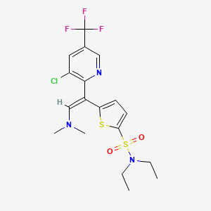 5-[(Z)-1-[3-chloro-5-(trifluoromethyl)pyridin-2-yl]-2-(dimethylamino)ethenyl]-N,N-diethylthiophene-2-sulfonamide