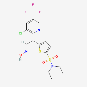 5-[1-[3-chloro-5-(trifluoromethyl)-2-pyridinyl]-2-(hydroxyimino)ethyl]-N,N-diethyl-2-thiophenesulfonamide