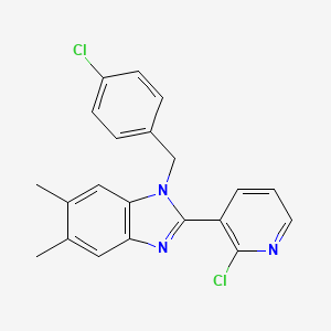1-(4-chlorobenzyl)-2-(2-chloro-3-pyridinyl)-5,6-dimethyl-1H-1,3-benzimidazole