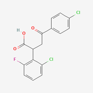 2-(2-Chloro-6-fluorophenyl)-4-(4-chlorophenyl)-4-oxobutanoic acid
