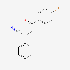 4-(4-Bromophenyl)-2-(4-chlorophenyl)-4-oxobutanenitrile