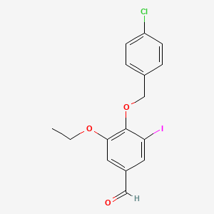 4-[(4-Chlorobenzyl)oxy]-3-ethoxy-5-iodobenzaldehyde