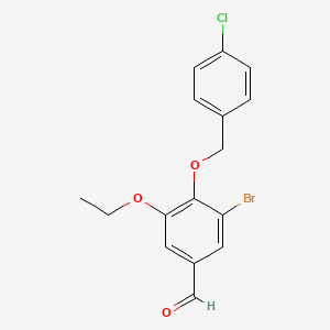 3-Bromo-4-[(4-chlorobenzyl)oxy]-5-ethoxybenzaldehyde