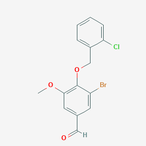 3-Bromo-4-[(2-chlorobenzyl)oxy]-5-methoxybenzaldehyde