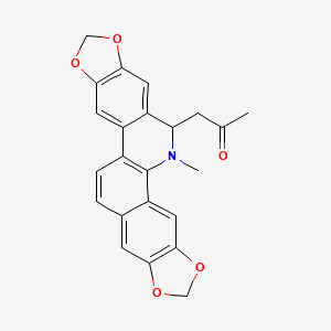 B3036512 8-Acetonyldihydroavicine CAS No. 348098-59-9