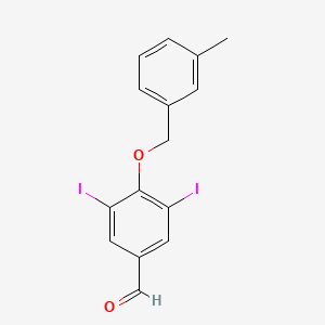 3,5-Diiodo-4-[(3-methylbenzyl)oxy]benzaldehyde