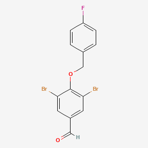 3,5-Dibromo-4-[(4-fluorobenzyl)oxy]benzaldehyde