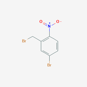 molecular formula C7H5Br2NO2 B3036539 4-Bromo-2-(bromomethyl)-1-nitrobenzene CAS No. 35287-42-4