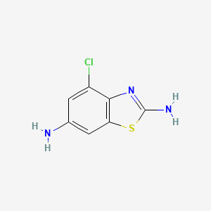 molecular formula C7H6ClN3S B3036544 4-Chloro-1,3-benzothiazole-2,6-diamine CAS No. 35435-50-8