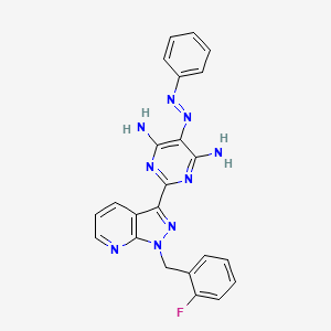 (E)-2-(1-(2-fluorobenzyl)-1H-pyrazolo[3,4-b]pyridin-3-yl)-5-(phenyldiazenyl)pyriMidine-4,6-diaMine