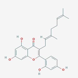 molecular formula C25H26O6 B3036592 5,7,2',4'-Tetrahydroxy-3-geranylflavone CAS No. 376361-87-4