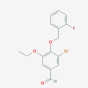 molecular formula C16H14BrFO3 B3036624 3-Bromo-5-ethoxy-4-[(2-fluorobenzyl)oxy]benzaldehyde CAS No. 384857-24-3