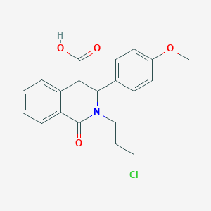 molecular formula C20H20ClNO4 B3036628 2-(3-Chloropropyl)-3-(4-methoxyphenyl)-1-oxo-1,2,3,4-tetrahydro-4-isoquinolinecarboxylic acid CAS No. 385383-38-0