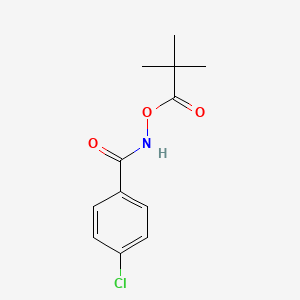 molecular formula C12H14ClNO3 B3036729 4-chloro-N-[(2,2-dimethylpropanoyl)oxy]benzenecarboxamide CAS No. 400076-37-1