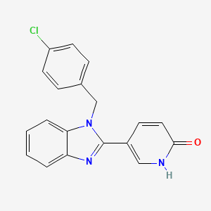 molecular formula C19H14ClN3O B3036747 5-[1-(4-chlorobenzyl)-1H-1,3-benzimidazol-2-yl]-2(1H)-pyridinone CAS No. 400077-26-1
