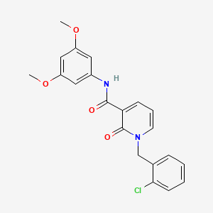 molecular formula C21H19ClN2O4 B3036755 1-(2-chlorobenzyl)-N-(3,5-dimethoxyphenyl)-2-oxo-1,2-dihydro-3-pyridinecarboxamide CAS No. 400077-82-9