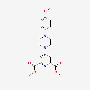 molecular formula C22H27N3O5 B3036887 Diethyl 4-[4-(4-methoxyphenyl)piperazino]-2,6-pyridinedicarboxylate CAS No. 400085-04-3