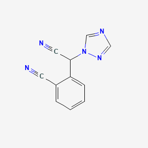 molecular formula C11H7N5 B3036929 2-[cyano(1H-1,2,4-triazol-1-yl)methyl]benzenecarbonitrile CAS No. 400086-49-9
