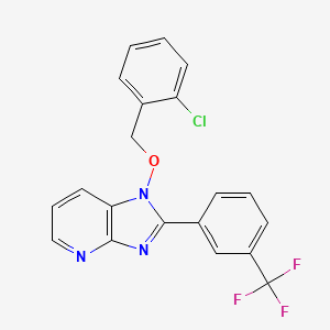 molecular formula C20H13ClF3N3O B3036956 1-[(2-chlorobenzyl)oxy]-2-[3-(trifluoromethyl)phenyl]-1H-imidazo[4,5-b]pyridine CAS No. 400087-59-4