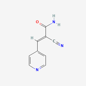 molecular formula C9H7N3O B3037006 2-Cyano-3-(4-pyridinyl)acrylamide CAS No. 40029-37-6