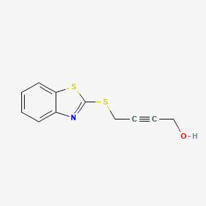 molecular formula C11H9NOS2 B3037072 4-(1,3-Benzothiazol-2-ylsulfanyl)but-2-yn-1-ol CAS No. 431067-90-2