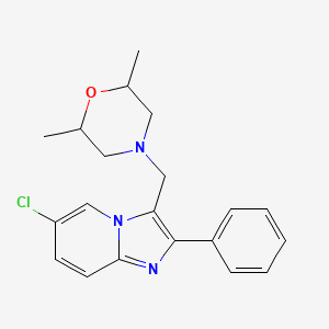 molecular formula C20H22ClN3O B3037113 4-({6-Chloro-2-phenylimidazo[1,2-a]pyridin-3-yl}methyl)-2,6-dimethylmorpholine CAS No. 439108-21-1