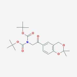 molecular formula C22H31NO7 B3037166 di-(tert-butyl)2-(2,2-dimethyl-4H-1,3-benzodioxin-6-yl)-2-oxoethyliminodicarbonate CAS No. 452339-70-7