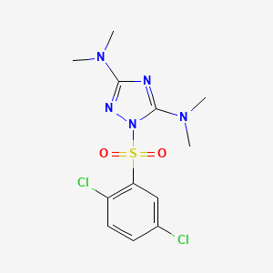 1-((2,5-Dichlorophenyl)sulfonyl)-N3,N3,N5,N5-tetramethyl-1H-1,2,4-triazole-3,5-diamine