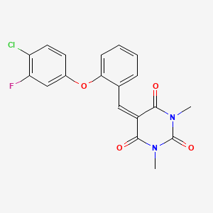 5-{[2-(4-chloro-3-fluorophenoxy)phenyl]methylene}-1,3-dimethyl-2,4,6(1H,3H,5H)-pyrimidinetrione