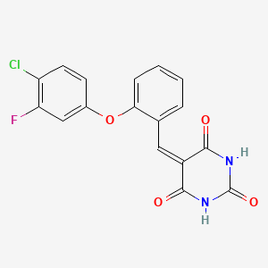5-{[2-(4-chloro-3-fluorophenoxy)phenyl]methylene}-2,4,6(1H,3H,5H)-pyrimidinetrione