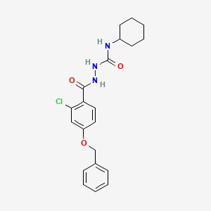2-[4-(benzyloxy)-2-chlorobenzoyl]-N-cyclohexyl-1-hydrazinecarboxamide