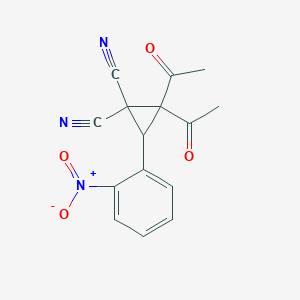 2,2-Diacetyl-3-(2-nitrophenyl)cyclopropane-1,1-dicarbonitrile
