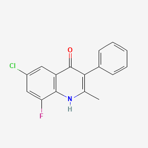 6-chloro-8-fluoro-2-methyl-3-phenyl-4(1H)-quinolinone