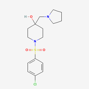 1-[(4-Chlorophenyl)sulfonyl]-4-(1-pyrrolidinylmethyl)-4-piperidinol