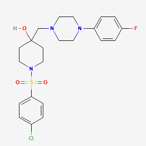1-[(4-Chlorophenyl)sulfonyl]-4-{[4-(4-fluorophenyl)piperazino]methyl}-4-piperidinol