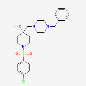 4-[(4-Benzylpiperazino)methyl]-1-[(4-chlorophenyl)sulfonyl]-4-piperidinol