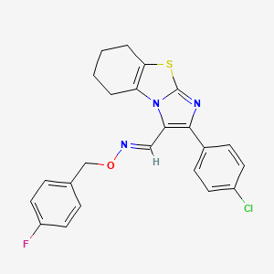 2-(4-chlorophenyl)-5,6,7,8-tetrahydroimidazo[2,1-b][1,3]benzothiazole-3-carbaldehyde O-(4-fluorobenzyl)oxime